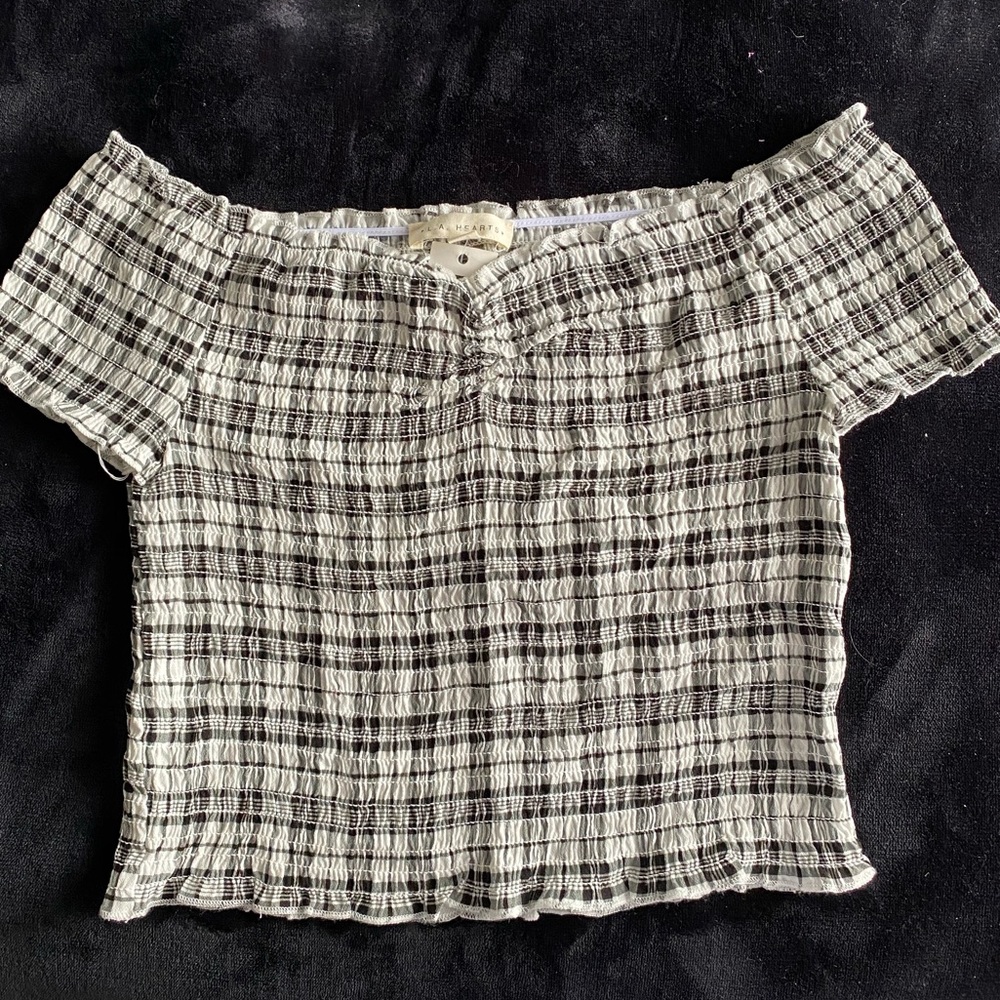 off the shoulder cropped top